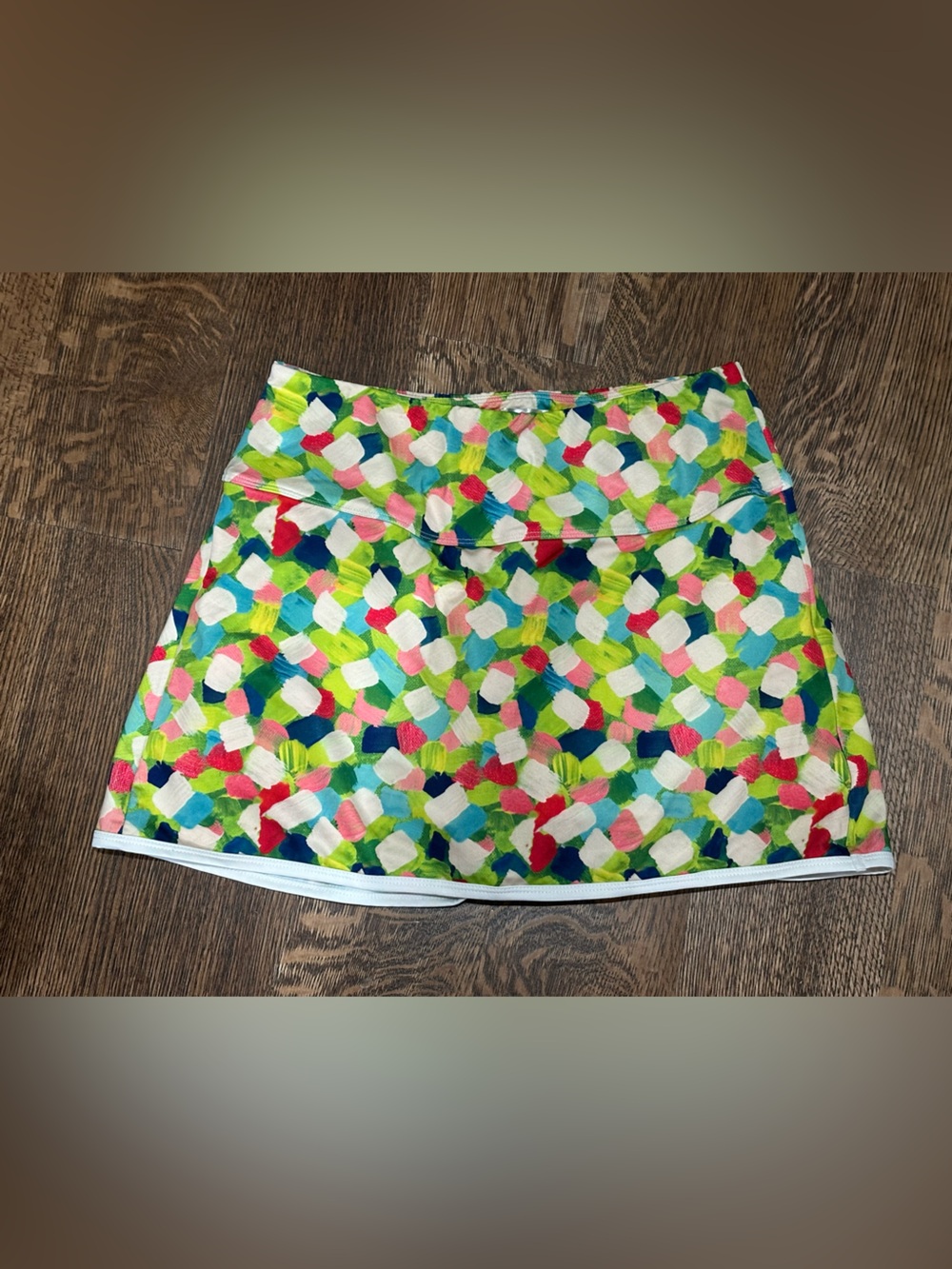 Women’s 40 lime extra small skirt with short shorts for Pickleball tennis golf
